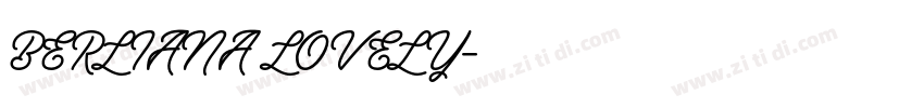 BERLIANA LOVELY字体转换